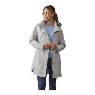 Junge Parkas, female, White, XL, Comfort Fit Offwhite Jacket with Hood