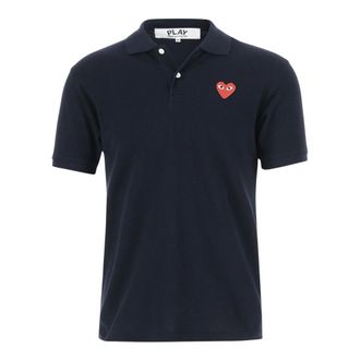 Comme Des Gar&ccedil;ons Polo Shirts, male, Blue, Size: L Blue T-shirts and Polos