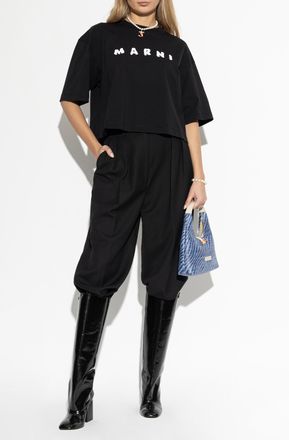 Marni T-shirt With Logo, Womens, Black