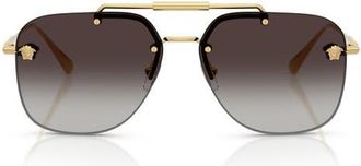Versace 60mm Square Sunglasses in Gold /Grey Gradient at Nordstrom