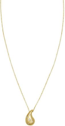 Tresorra 14K Yellow Gold Diamond Raindrop Necklace