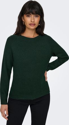Only Rundhalspullover ONLY ONLRICA LIFE L/S PULLOVER KNT NOOS, Damen, Gr. XS, scarab detail:melange, Strick, Obermaterial: 93% Polyester, 4% Nylon, 3% Elas