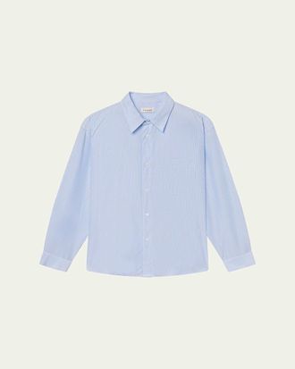 Frame Denim Mens Relaxed-Fit Stripe Button-Down Shirt
