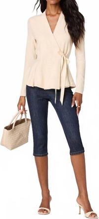 Astr Dayna Wrap Top In Vanilla