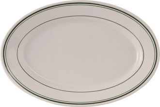 Tuxton Green Bay Oval Platter 11-5/8x8, 12 Pieces