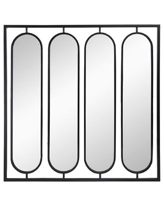 A&B Home 4-Panel Swivel Black Metal Mirror