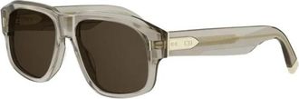 Dior Tailoring N1I Zonnebril - Heren - Zonnebrillen - Grijs - 57 MM - Accessoires