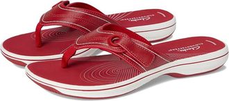 Clarks Breeze Reyna Womens Sandals Cherry Synthetic : 10 B - Medium