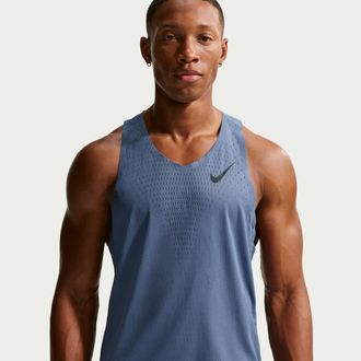 Nike Mens AeroSwift Dri-FIT ADV Running Singlet in Blue | FN4231-491