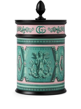 Gucci Mehen frieze-print mini basket candle - unisex - Metal - One Size - Pink
