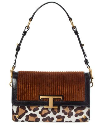 Tod's TodS Leather & Haircalf Shoulder Bag