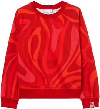 Pucci Felpa con stampa Marmo - Rosso