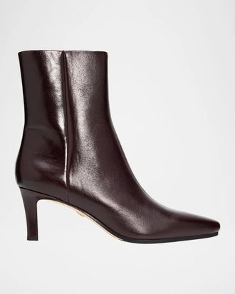 Veronica Beard Agnes 65MM Leather Ankle Boots