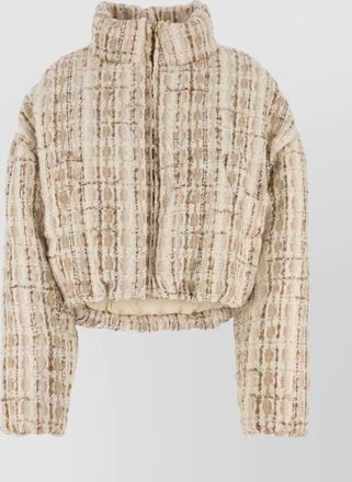 Khrisjoy tweed embroidered short down jacket