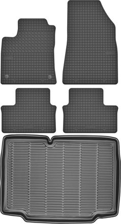 OEM Juego De Alfombrillas De Goma Para Renault Clio V Hatchback De 2019 + Alfombrilla Para El Maletero