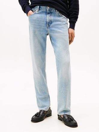 Tommy Hilfiger Straight-Jeans TOMMY HILFIGER DENTON Straight Fit, Herren, Gr. 33, L&auml;nge 32, blau (century blau), Denim/Jeans, Obermaterial: 99% Baumwolle, 1% Elastha