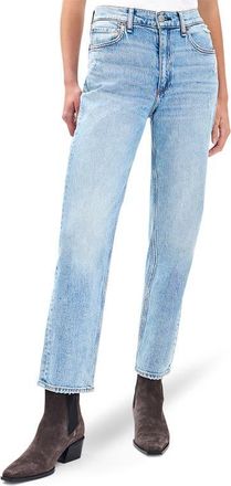 Rag & Bone Harlow Mid Rise Ankle Relaxed Straight Leg Jeans in Lou1 at Nordstrom, Size 33