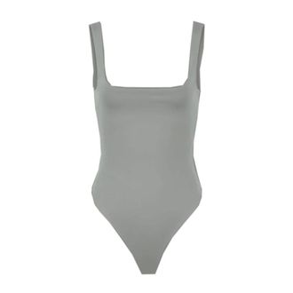 Entire studios Square Neck Bodysuit - female - ENTIRE STUDIOS - Full-Body - Gray - 2XS - Tops