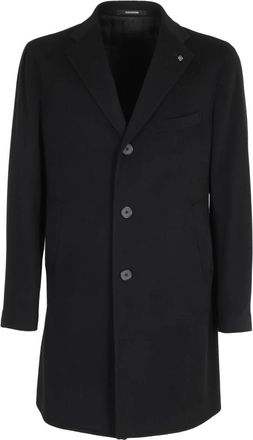 Tagliatore Single-Breasted Jas - Heren - Mantel - Zwart - 3XL - Wol - Jassen