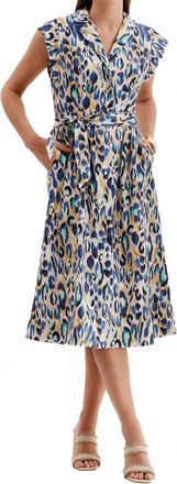 Tyler Böe Paige Dress In Aqua Animal