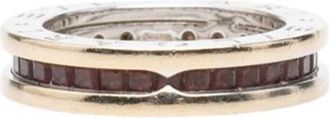 Bulgari B.Zero1 Silver Pink White Gold (18K) Band Ring (Pre-Owned)