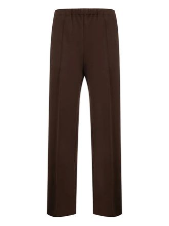 Miu Miu side-stripe trousers - women - Viscose/Polyamide/Spandex/Elastane - 38 - Brown