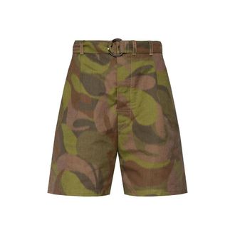 Marni Bicolor Cotton Bermuda Womens Shorts