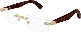 Cartier Glasses, male, Yellow, Size: 55 MM Optical Frame
