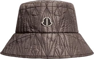 Moncler Padded Bucket Hat - Heren - Hoeden - Bruin - M - Katoen - Accessoires