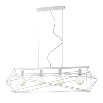 Luce-Ambiente-Design Abraxas suspension in White Metal with Four Lights
