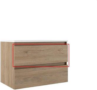 Adema Chaci Badkameronderkast Service Onderdeel - 80cm - onderste lade - binnenlade linnen - eiken