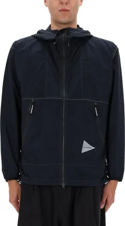And Wander Partex Lightweight Hooded Nylon Jacket