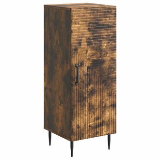 vidaXL Aparador Roble Ahumado 33 X 34,5 X 89,5 Cm Madera De Ingenier&iacute;a Vidaxl