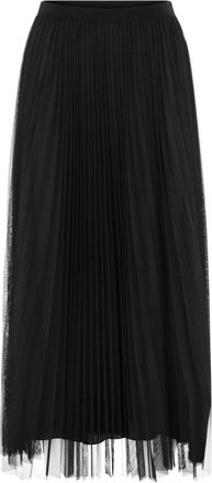 Fabiana Filippi Falda midi plisada de tul - Skirts - Mujer - Negro - XS