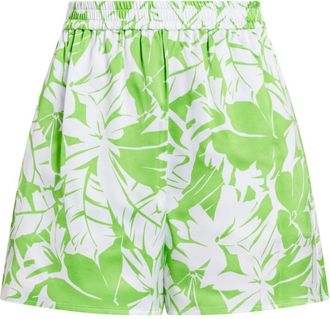 Michael Kors Palm elasticated-waist shorts - women - Polyester - L - Green