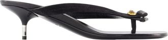 Versace Pumps- maat 50 - Versace - Leer - Zwart - Dames - Muiltjes - Zwart - 37 EU - Leer - Schoenen