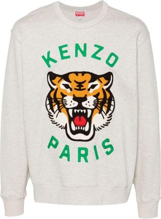 Kenzo Grijze Sweater - Heren - Sweatshirts - Grijs - XS - Katoen - Hoodies & sweatvesten