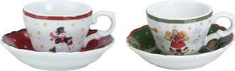 KASANOVA Set tazze tè natalizie in porcellana, 2 pezzi