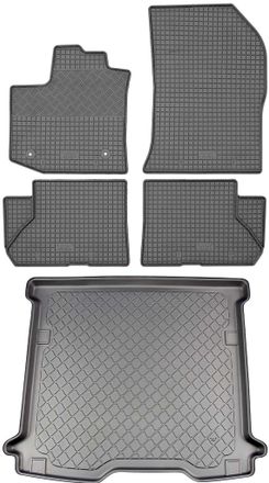 OEM Dacia Dokker Van (5 Puertas) De 11/2012 Set - Alfombrillas De Goma + Alfombrilla Maletero