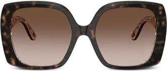 Dolce & Gabbana Eyewear Occhiali da sole squadrati con effetto tartarugato - Verde