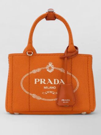 Prada canvas mini jardini&egrave;re shoulder bag