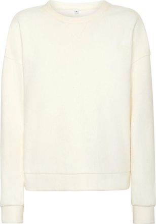 Plein Sport Boxy Fit Sweatshirt Round Neck LS - Dames - Sportshirts - Wit - 2XL - Katoen - Fitness