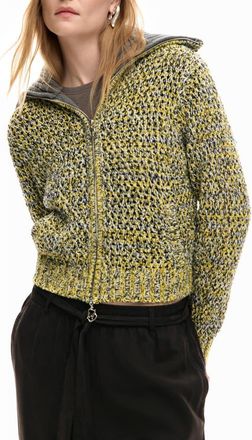 Desigual Knit Jacket in Anthracite Gray at Nordstrom, Size Medium