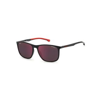 Carrera Sunglasses, male, Black, Size: 57 MM Black Resin Sunglasses with Red Glass