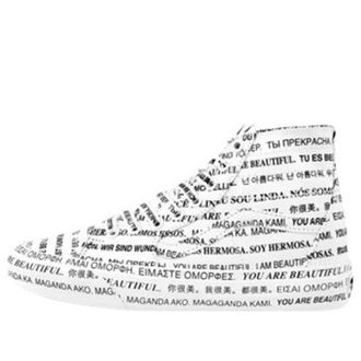 Vans SK8-HI TAPERED (WE ARE BEAUTIFUL) White Black VN0A4U162Q2