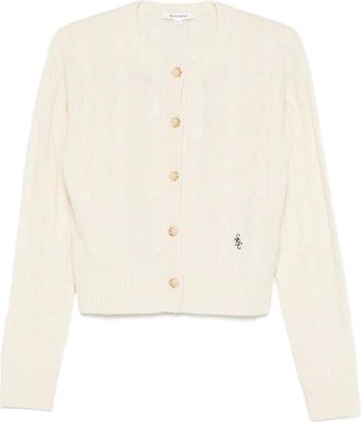 Sporty & Rich Cable-knit Buttoned Cardigan