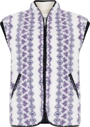 Isabel Marant Jassen, Dames, Wit, S, Polyester, Gewatteerd Mouwloos Vest