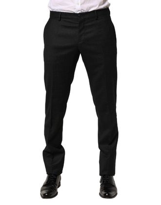 Dolce & Gabbana Mens Virgin Wool Trousers Black