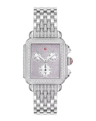 Michele Womens Limited Edition Deco Diamond Watch