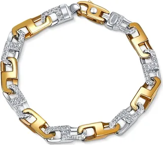 Pompeii3 Mens 14k Gold (45gram) or Platinum (72gram) 8.5mm Diamond Bracelet 8.5